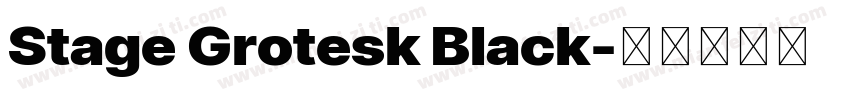 Stage Grotesk Black字体转换